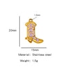 Jewelry Accessories Stainless Steel Dripping Oil Western Cowboy Boots Pendants For Men And Women