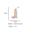 Jewelry Accessories Stainless Steel Dripping Oil Western Cowboy Boots Pendants For Men And Women