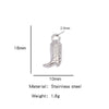 Jewelry Accessories Stainless Steel Dripping Oil Western Cowboy Boots Pendants For Men And Women