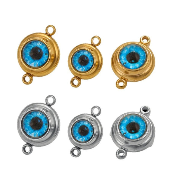 Jewelry Accessories Stainless Steel Electroplated Acrylic Eye Pendant With Round Heart Fivepointed Star Shapes