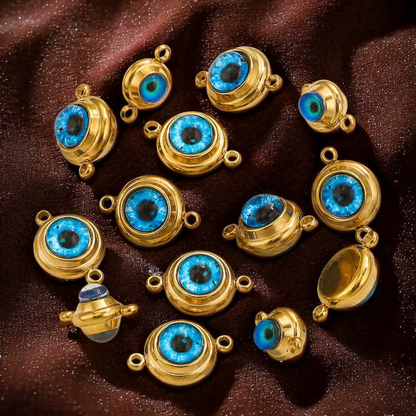 Jewelry Accessories Stainless Steel Electroplated Acrylic Eye Pendant With Round Heart Fivepointed Star Shapes