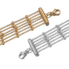 Jewelry Accessories Stainless Steel Electroplated Bead Chain Tube Sliding Buckle Tassel Earrings