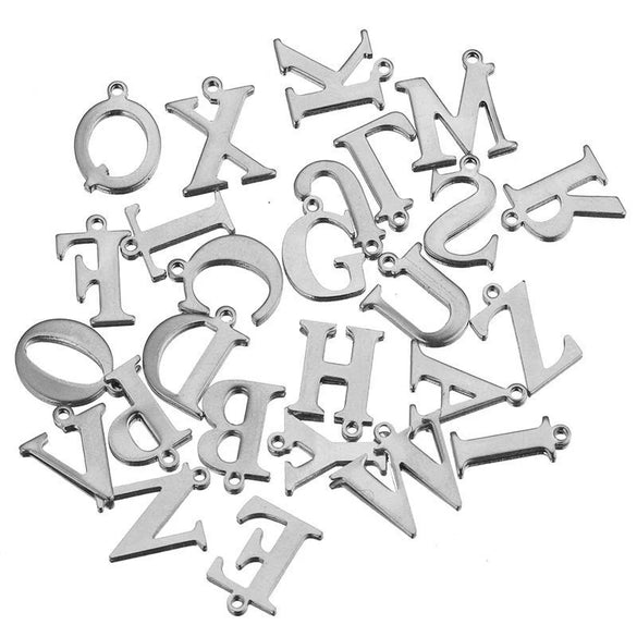 Jewelry Accessories Stainless Steel English Letter Pendant Bracelet Necklace 18K Electroplated