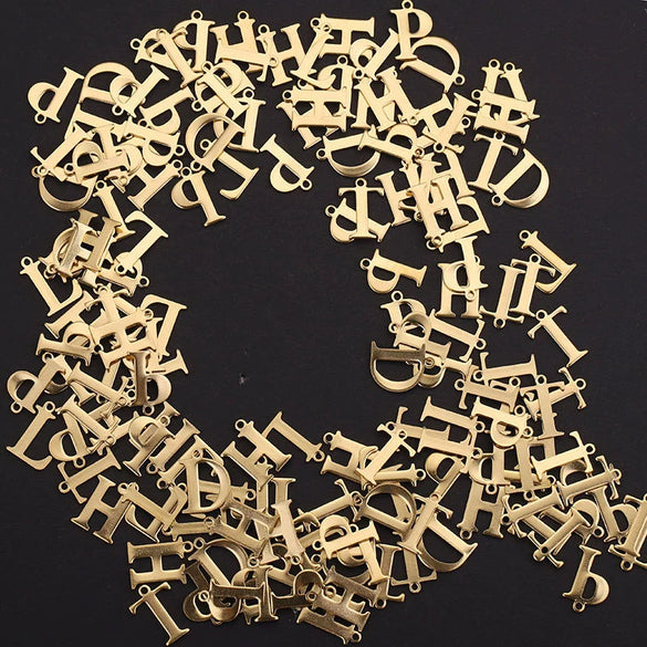 Jewelry Accessories Stainless Steel English Letter Pendant Bracelet Necklace 18K Electroplated