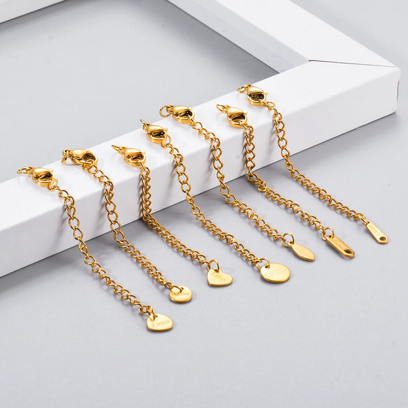 Jewelry Accessories Stainless Steel Extended Chain Lettering Tag Electroplating Diy Homemade Necklace Bracelet
