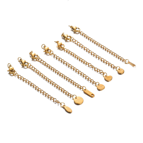 Jewelry Accessories Stainless Steel Extended Chain Lettering Tag Electroplating Diy Homemade Necklace Bracelet