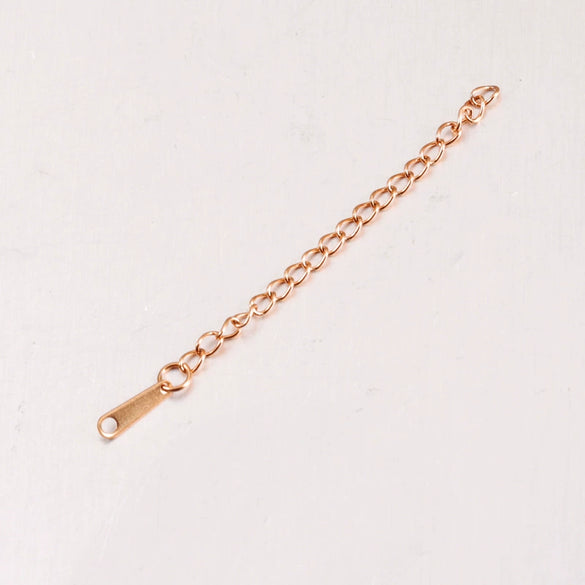 Jewelry Accessories Stainless Steel Extended Chain With Tag Electroplated