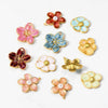Jewelry Accessories Stainless Steel Floral Dripping Oil Style Pendant Bracelet And Earrings Material