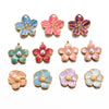 Jewelry Accessories Stainless Steel Floral Dripping Oil Style Pendant Bracelet And Earrings Material