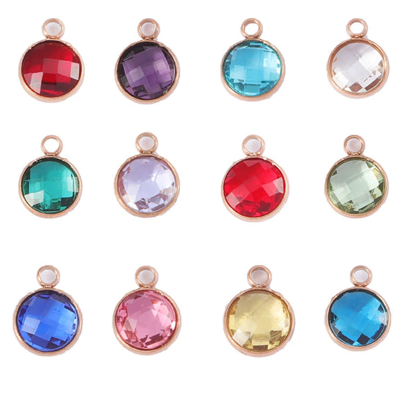 Jewelry Accessories Stainless Steel Geometric Fashion Ol Electroplating Birthstone Pendant