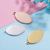 Jewelry Accessories Stainless Steel Geometric Oval Outer Hole Laser Mirror Tag