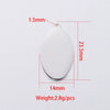 Jewelry Accessories Stainless Steel Geometric Oval Outer Hole Laser Mirror Tag