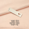 Jewelry Accessories Stainless Steel Geometric Rectangular Strip Tag Heart Laser Cut Out Electroplated