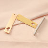 Jewelry Accessories Stainless Steel Geometric Rectangular Strip Tag Heart Laser Cut Out Electroplated