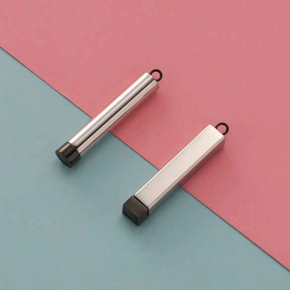 Jewelry Accessories Stainless Steel Glossy Geometric Cylindrical Cuboid Telescopic Stereo Stick Pendant Electroplated