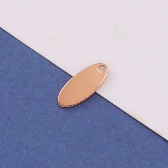 Jewelry Accessories Stainless Steel Glossy Oval Tail Pendant Diecasting