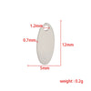 Jewelry Accessories Stainless Steel Glossy Oval Tail Pendant Diecasting