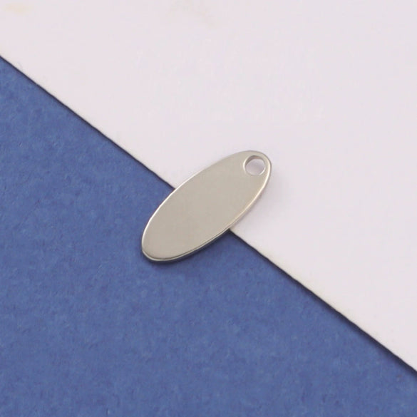 Jewelry Accessories Stainless Steel Glossy Oval Tail Pendant Diecasting