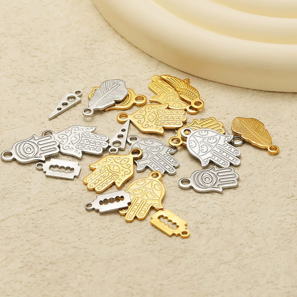 Jewelry Accessories Stainless Steel Gold Pendant With Wings Pattern Handmade Electroplated