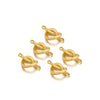 Jewelry Accessories Stainless Steel Gold Plated Heart Connector Pendant For Diy Necklace Earrings