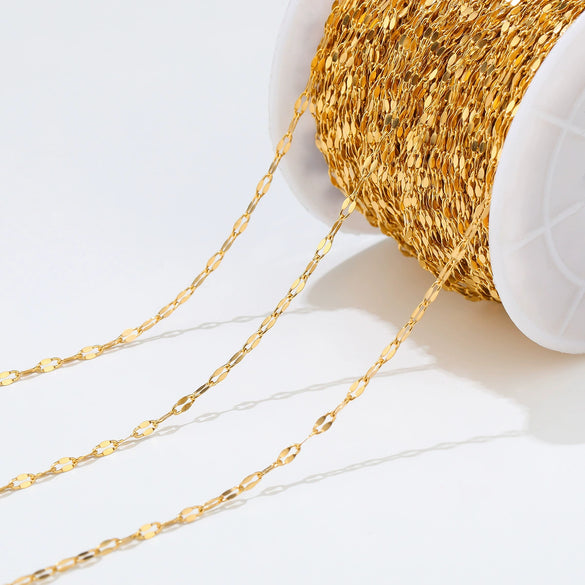 Jewelry Accessories Stainless Steel Gold Plated Oval Chain Bracelet Necklace