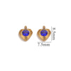 Jewelry Accessories Stainless Steel Heart And Five Pointed Star Pendant Earrings Necklace Bracelet With Electroplating