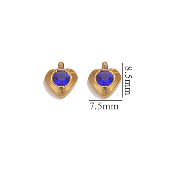 Jewelry Accessories Stainless Steel Heart And Five Pointed Star Pendant Earrings Necklace Bracelet With Electroplating