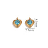 Jewelry Accessories Stainless Steel Heart And Five Pointed Star Pendant Earrings Necklace Bracelet With Electroplating