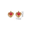 Jewelry Accessories Stainless Steel Heart And Five Pointed Star Pendant Earrings Necklace Bracelet With Electroplating