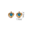 Jewelry Accessories Stainless Steel Heart And Five Pointed Star Pendant Earrings Necklace Bracelet With Electroplating
