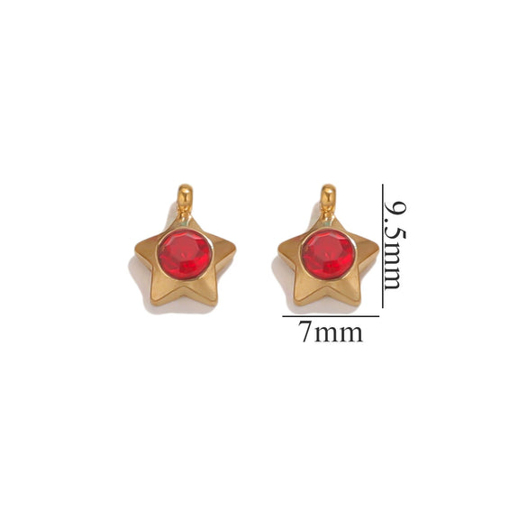 Jewelry Accessories Stainless Steel Heart And Five Pointed Star Pendant Earrings Necklace Bracelet With Electroplating