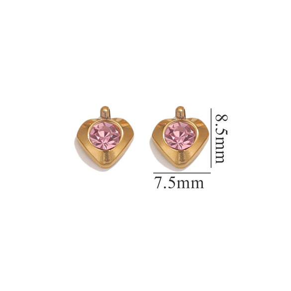 Jewelry Accessories Stainless Steel Heart And Five Pointed Star Pendant Earrings Necklace Bracelet With Electroplating