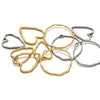 Jewelry Accessories Stainless Steel Heart Geometric Hollow Pendant Electroplated