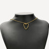 Jewelry Accessories Stainless Steel Heart Geometric Hollow Pendant Electroplated