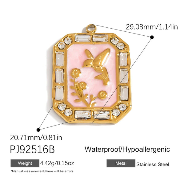 Jewelry Accessories Stainless Steel Heart Pendant Handmade Electroplated Bracelet Necklace