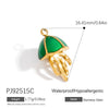 Jewelry Accessories Stainless Steel Heart Pendant Handmade Electroplated Bracelet Necklace