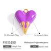 Jewelry Accessories Stainless Steel Heart Pendant Handmade Electroplated Bracelet Necklace