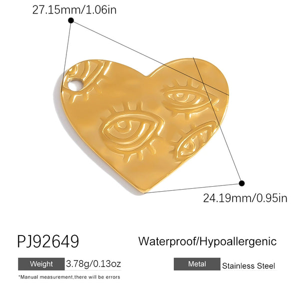 Jewelry Accessories Stainless Steel Heart Pendant Handmade Electroplated Bracelet Necklace