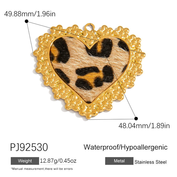 Jewelry Accessories Stainless Steel Heart Pendant Handmade Electroplated Bracelet Necklace