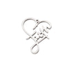 Jewelry Accessories Stainless Steel Heart Shaped Faith English Word Necklace Pendant With Electroplating