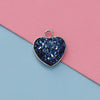 Jewelry Accessories Stainless Steel Heart Shaped Starry Pendant Electroplating