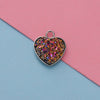 Jewelry Accessories Stainless Steel Heart Shaped Starry Pendant Electroplating