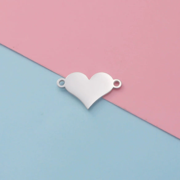 Jewelry Accessories Stainless Steel Heartshaped Love Pattern Laser Electroplated Pendant