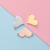 Jewelry Accessories Stainless Steel Heartshaped Love Pattern Laser Electroplated Pendant