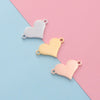 Jewelry Accessories Stainless Steel Heartshaped Love Pattern Laser Electroplated Pendant