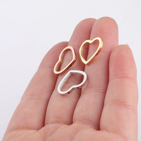Jewelry Accessories Stainless Steel Hollow Heart Pendant And Ring With Smooth Pattern And Fine Polishing