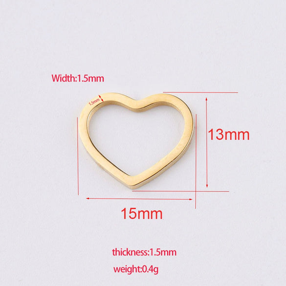 Jewelry Accessories Stainless Steel Hollow Heart Pendant And Ring With Smooth Pattern And Fine Polishing