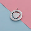 Jewelry Accessories Stainless Steel Hollow Rotatable Square Round Heartshaped Electroplated Pendant