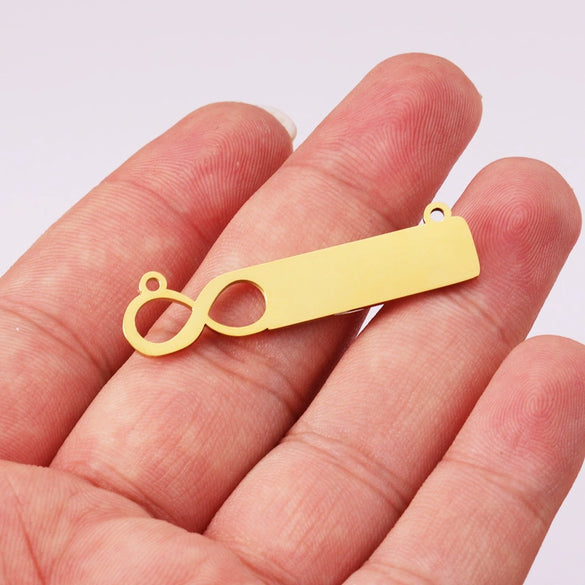 Jewelry Accessories Stainless Steel Infinite Laser Pendant Electroplated