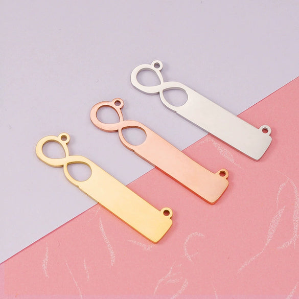 Jewelry Accessories Stainless Steel Infinite Laser Pendant Electroplated